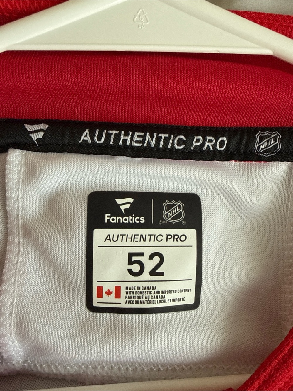 Men's Fanatics Dylan Larkin #71 Detroit Red Wings NHL Jersey Sz 52 - White RARE - Picture 3 of 6